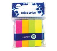 Índices de papel de 50 x 12 mm, 100 hojas, en 4 colores neón (82215)