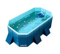 INDUSTEX - Piscina Plegable Foldable Pool, Piscina para niños y Adultos, Piscina para Perros portátil, Piscina Desmontable - NO Incluye Cubierta de Piscina y Lona - (Med Interna: 180x110x50cm)