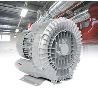 Industrial Vortex - Soplador regenerativo de 3,8 KW, 220 V/380 V, bomba de vacío para ventilación de fábrica y eliminación de polvo, bomba de aire resistente para estanques de peces y aplicaciones de