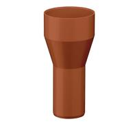 INEFA Adaptador reductor de bajante 85/75mm Marrón PVC-U | Reducción de bajante, manguito de enchufe, adaptador de tubo de bajada, accesorio de drenaje resistente a la intemperie.