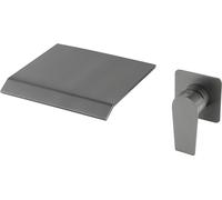 INF Grifo en cascada de pared para lavabo con caja empotrada en color bronce