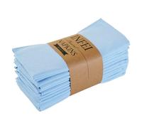 INFEI Servilletas de Tela de Cena de Color Liso, Juego de 12 (16.9 x 16.9 Pulgadas), servilleta de Mesa de Cocina de algodón Reutilizable, para Fiestas, hoteles y Uso doméstico (Celeste)