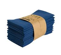 INFEI Servilletas finas mezcladas de colores lisos, juego de 12 unidades (40 x 40 cm), para eventos y uso doméstico (azul marino)