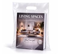 Infinite - Bolsas de plástico Transparente con Asas, Bolsas de Compras Brillantes para pequeñas Empresas y Embalaje de Regalo de Boutique, Clear, 9 X 12, Pack of 1000, Bolsas Transparentes para la