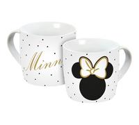 infinite by GEDA LABELS Taza de Minnie Head con lazo, oro falso, 300 ml