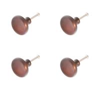 Infinity Decor Juego de 4 pomos de armario de 38 mm, color bronce envejecido