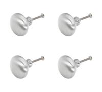 Infinity Decor Juego de 4 pomos de armario de 38 mm en cromo satinado