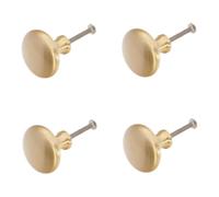 Infinity Decor Juego de 4 pomos de latón satinado para armario de 38 mm