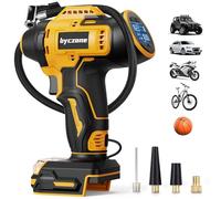 Inflador de neumáticos compatible con batería Dewalt de 18 V, compresor de aire inalámbrico de 160 PSI con medidor de presión digital LCD, apagado automático, inflado rápido para coche, bicicleta