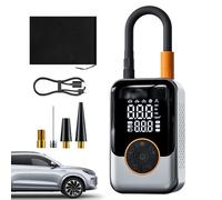 Inflador de neumáticos - Compresor de aire portátil para neumáticos de coche - Pantalla digital Pantalla de accesorios para automóviles de alta presión Banco de energía para vehículos, hombres y voyag
