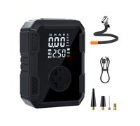 Inflador de neumáticos de coche - Bomba de neumáticos portátil compacta, potente bomba eléctrica | Inflador digital recargable de neumáticos con iluminación LED de alta presión para vehículos