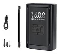 Inflador de neumáticos de inflado rápido Bomba de aire portátil inalámbrica con pantalla digital Auto Stop para coche Motocicleta Bicicleta 30L/min (negro)