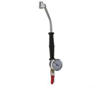 Inflador de neumáticos de mano con manómetro para coche, camión, bicicleta, bomba de aire de aleación robusta de 0 a 220 PSI, inflador manual de neumáticos (estilo tubo)