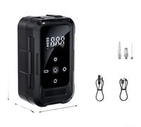 Inflador de neumáticos digital Bomba de aire inalámbrica con fuente de alimentación dual Inflado rápido apagado automático para neumáticos de coche Bolas 60W Motor Negro
