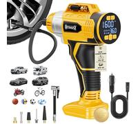 Inflador de neumáticos inalámbrico 160 PSI compatible con batería Dewalt 20V, compresor de aire portátil DIYtoolifz DC 12V con manómetro digital, bomba de aire 2 veces más rápido para coche, SUV