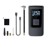 Inflador de Neumáticos Inteligente para Coche Bomba de Aire de Alta Capacidad con Luz LED 7,4/12V Bomba de aire inalámbrica de doble voltaje Wireless+USB