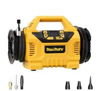 Inflador de neumáticos portátil compatible con batería DeWalt de 20 V | Bomba de compresor de aire inalámbrica de alta presión de 160 PSI, medidor digital, apagado automático, luz LED para coche