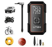 Inflador de Neumáticos Portátil, Manómetro Digital sin varillas de 150 PSI, Inflado 3x Más Rápido y Apagado Automático, Adecuado para Coches, Motos, Bicicletas y Balones