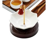 Infusor De Té De Cerámica - Colador En Forma De Paraguas, Herramienta De Preparación De Separación De Hojas | Filtro De Cerámica Para Uso En Mesa Casera De Elaboración De Cerveza Con Hojas Sueltas