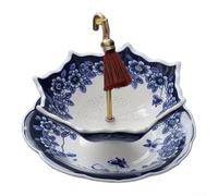 Infusor de té giratorio con forma de paraguas, colador de té suelto, tamiz de malla fina para café, hierbas, especias, taza, tetera, 13 cm (juego blanco)
