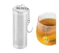 Infusor de té - Mini herramienta reutilizable de malla fina de acero inoxidable | Filtro de té para suelto con cadena, gancho para colgar, colador portátil, accesorio de infusión, taza para