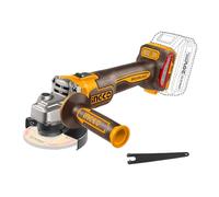 INGCO Amoladora angular inalámbrica de 20 V (producto solo) 115 mm, 1000 W, motor sin escobillas, variable de 3 velocidades, 3000/6000/9000 rpm para cortar, pulir y afilar CAGLI27153