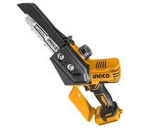 INGCO Mini motosierra sin escobillas de iones de litio de 20 V (solo cuerpo) de 6 pulgadas, mini motosierra inalámbrica con una sola mano para cortar madera, recortar ramas de árbol CGSLI2068
