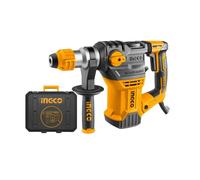 Ingco Martillo combinado RH150028 1500 W SDS plus en maletín – incluye 3 brocas y 2 cinceles