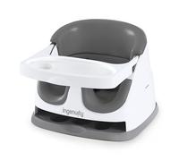 Ingenuity, Alzador de Asiento y Elevador de Viaje, Apta para Bebés y Niños para Comer, arnés de seguridad de 3 puntos, silla portátil, fácil de limpiar, a partir de 6 meses, gris