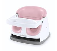 Ingenuity - Alzador de Asiento y Elevador de Viaje, Apta para Bebés y Niños para Comer, arnés de seguridad de 3 puntos, silla portátil, fácil de limpiar, a partir de 6 meses, Rosa