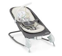 Ingenuity, Asiento Happy Belly "De Hamaca a Mecedora", Música, Vibración, Barra de Juguetes Desmontable, Juguete de Peluche de Perezoso, 0-6 Meses, Gris - Parker