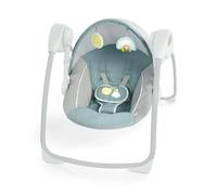 Ingenuity Columpio Portátil Sun Valley Canopy ING74451169050 con Toldo, 2 Juguetes, Asiento Reclinable 2 Posiciones - Gris Unisex 0-9 Meses