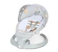 Ingenuity Inlighten Hamaca Columpio 2 en 1, Música Bluetooth, Toldo con Luces y Juguetes, Control Táctil y Remoto, 3 Modos de Asiento, Cojín Lavable a Máquina, Desde 0+ Meses