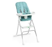 Ingenuity: ity by Ingenuity Silla Alta Plegable Compacta Sun Valley, Plato Seguro para Alimentos, Arnés de 5 Puntos, Para Edades de 6 Meses en Adelante, Unisex - Turquesa