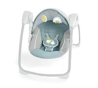 Ingenuity, Sun Valley Canopy Columpio Portátil para Bebé, 2 Juguetes, Respaldo con 2 Posiciones, Unisex, Para Edades de 0 a 9 Meses, Gris