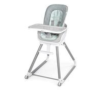 Ingenuity, Trona de bebé evolutiva Beanstalk 6 en 1, silla alta de alimentación con bandeja extraíble y asiento elevador para niños con vibraciones relajantes y arco de juego, 0-5 años, Ray