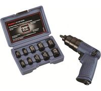 Ingersoll-Rand 2101KA Llave de Impacto Neumática 1/4" Mini con Juego de Llaves de Tubo Herramienta para Taller Trabajos Pesados Compacta y Potente