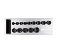 Ingersoll-Rand DXS2 Juego de vasos de impacto hexagonales SAE imperiales, 14 piezas, acero cromo-molibdeno