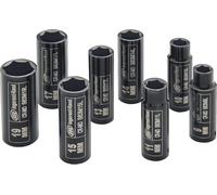Ingersoll Rand Juego Llaves de Vaso 3/8” 8 Piezas Cr-Mo Duradero para Coche y Automóvil - Números Grabados para Mayor Precisión