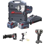 Ingersoll-Rand W7172-K22B-EU Llave de Impacto Inalámbrica de 3/4 de Pulgada 20V, 2 baterías de Li-Ion BL2022 5,0 Ah y Kit de Cargador en 1 Maletín de Transporte