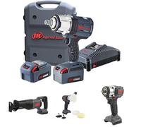 Ingersoll-Rand W7172-K22B-EU Llave de Impacto Inalámbrica de 3/4 de Pulgada 20V, 2 baterías de Li-Ion BL2022 5,0 Ah y Kit de Cargador en 1 Maletín de Transporte