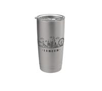 Inglaterra Skyline Tower Bridge Capital Londres Vaso térmico de acero inoxidable de doble pared