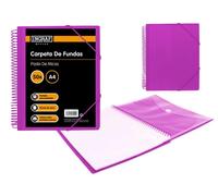 Ingraf carpeta 50 fundas a4 + sobre con broche - espiral plastica inde