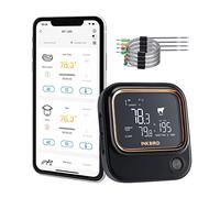 Inkbird IBT-26S - Termómetro Carne, Termómetro Cocina de Bluetooth 5.1 Señal de 70 m y WiFi 5 G, con 4 Sensores de Temperatura, Soporte Magnético, Recargable por USB, Termómetro para Barbacoa