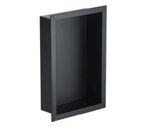 inless Estante de ducha de acero - 9.3 x 13.8 x 3.1 pulgadas - Sto de pared empotrado para baño - Diseño negro Sk para duchas modernas - y Slish Nizer