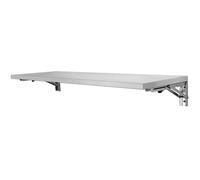 inless - Mesa plegable de acero para montaje en pared, ahorra espacio, para áreas pequeñas, mesa de cocina multifuncional (150 x 20 cm)