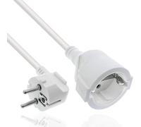 Inline 16401U - Cable alargador (1,5 m, conector acodado/hembra, H05VV-F, para interiores, mayor protección táctil, color blanco)