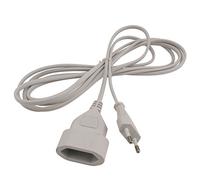 Inline - Cable alargador Europeo con Conector y Acoplamiento (3 m), Color Blanco