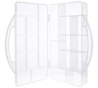 InLine® Caja para piezas pequeñas, 11 compartimentos, organizador transparente para tornillos y accesorios, con tapa de clip y asa, compacta y resistente, 43009N