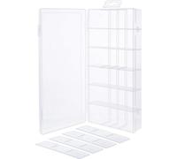 InLine Caja para piezas pequeñas, 18 compartimentos, organizador transparente para tornillos y accesorios, con tapa de clip y compartimento variable, compacto y resistente, 43009O